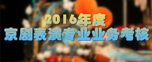 小穴被操视频国家京剧院2016年度京剧表演专业业务考...